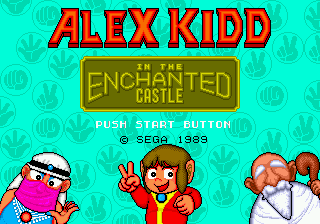 Alex Kidd in the Enchanted Castle (USA) Title Screen
